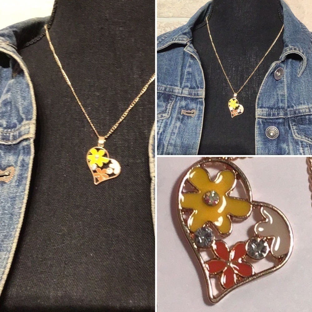 Fashion art modern heart necklace unique design